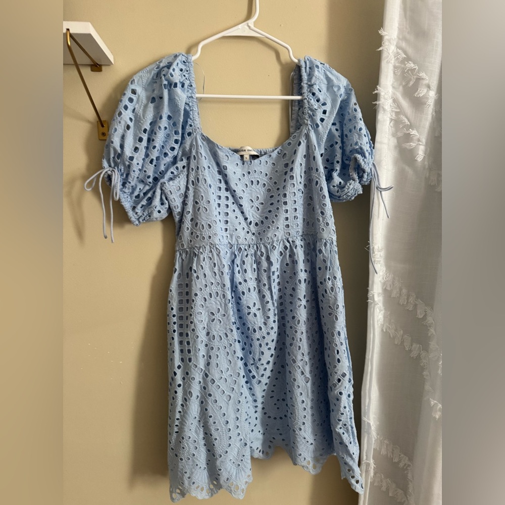 English Factory Light Blue Eyelet Dress